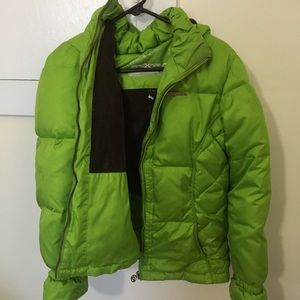 green winter coat